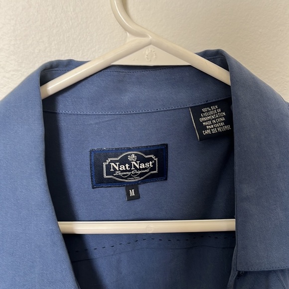 Nat Nast. Short sleeve button down silk shirt. - Picture 2 of 6